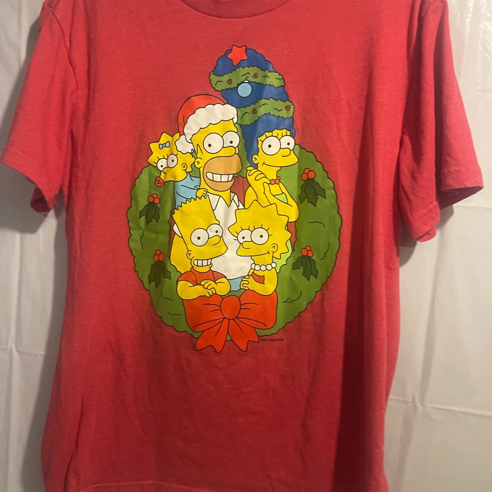 Red Simpsons Christmas T-Shirt